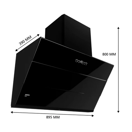 Crompton CHD-QPVI90FLE-MBL-Inclined Wall Mounted Chimney QuietPro 90 cm 