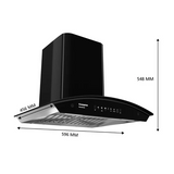 Crompton CHD-SSC60BFE-MBL-Curved Wall Mounted Chimney SensoSmart 60 cm 