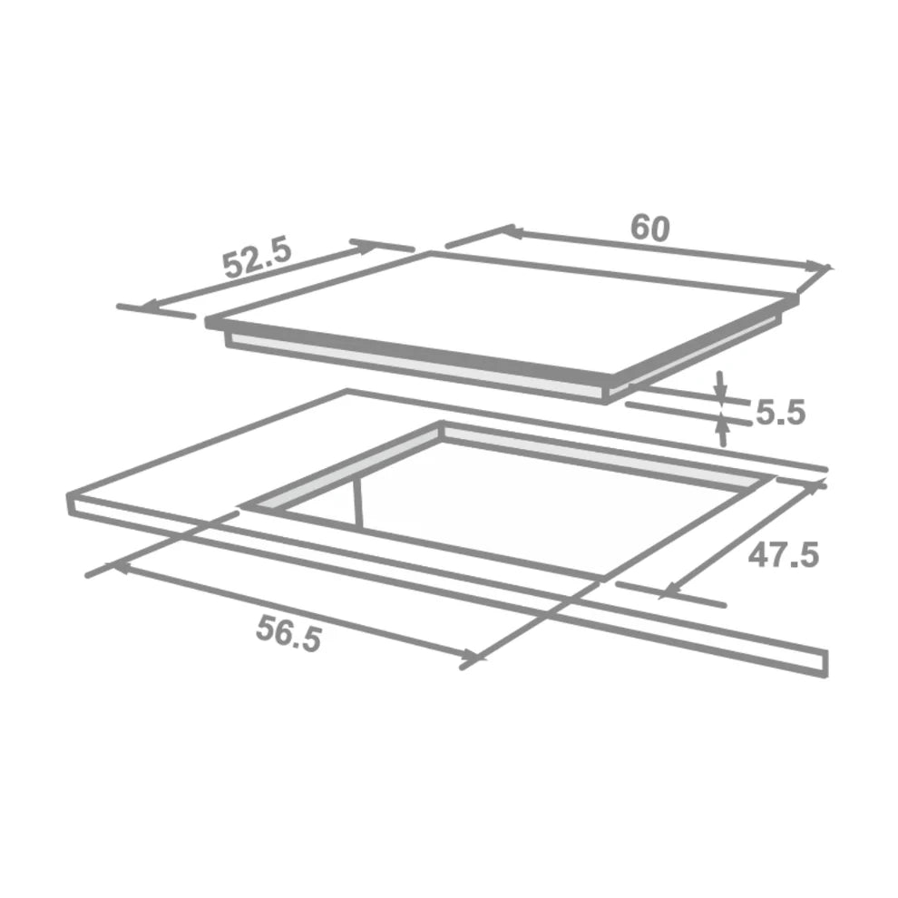 FLEXI HEXA 360 LOTUS IND HD 3 BRASS Burner Toughened Glass Auto Ignition