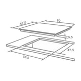 FLEXI HEXA 360 LOTUS IND HD 3 BRASS Burner Toughened Glass Auto Ignition