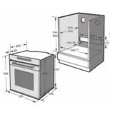 DIAMOND 77 BIO Built-In Oven – 72L, 14 Cooking Modes, Infrared Grill & Meat Probe, LED Knob Control, 538.61.471