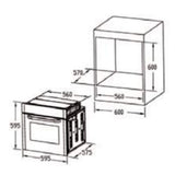J70 BIO PLUS Built-In Oven – 70L, 10 Functions, Infrared Grill & Rotisserie, Touch Control, 538.01.321