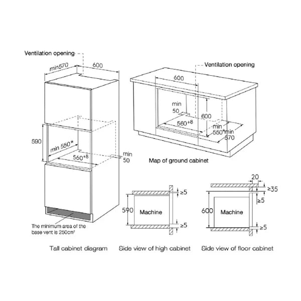 Midora 81 Built-In Full Steam Oven – 81L Capacity, 9 Functions, Touch Control, Food Probe, 538.61.631