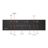 Nero 30 – 30 cm Built-in 2 Zone Induction Hob with Flex Zone, Premium Glass, 3500W - 538.66.660