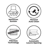 Hindware  Essence Autoclean 60cm IN Wall Mounted Chimney