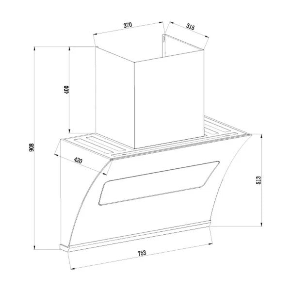 Hindware Essence Autoclean 75cm IN Wall Mounted Chimney