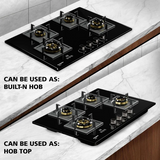 Crompton 78 cm 3 Burner Hob Optime Series HOB-OPFB783TI-MBL-Built-InGasHob