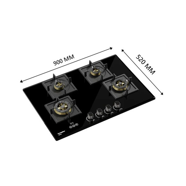 Crompton HOB-OPFB905TI-MBL-Built-InGasHob 4 Burner Hob Optime Series 90 cm 