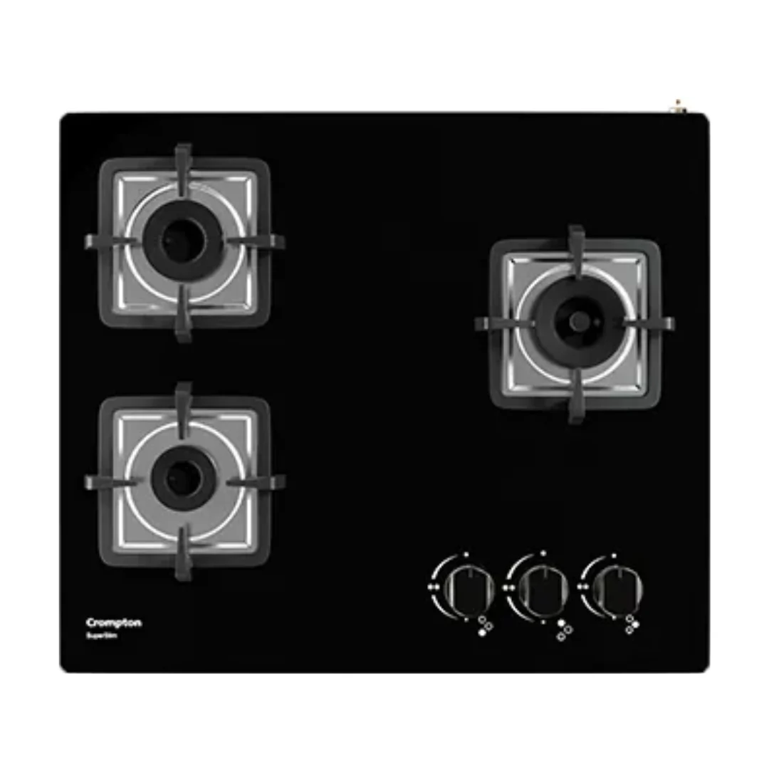 Crompton TAB-SUHB603-MBL-Tablet Hob 60 cm 3 Burner Cooktop