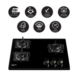 Crompton TAB-SUHB603-MBL-Tablet Hob 60 cm 3 Burner Cooktop