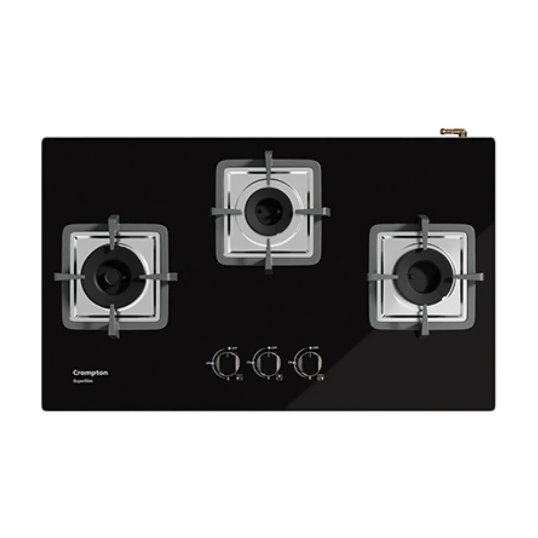 Crompton TAB-SUHB783-MBL-Tablet Hob 78 cm 3 Burner Cooktop Superslim