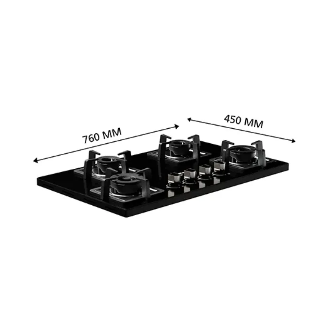 Crompton TAB-SUHB784-MBL-Tablet Hob 78 cm 4 Burner Cooktop Superslim