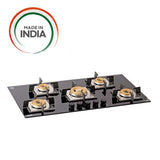 Glen 5 Burner Built-in Glass Hob 1095 SQ INBB TR FFD (Flame Failure Device)