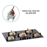 Glen 5 Burner Built-in Glass Hob 1095 SQ INBB TR FFD (Flame Failure Device)