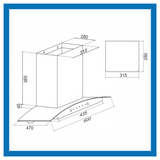 Glen CH 6060 BL MS AC 60cm Auto Clean