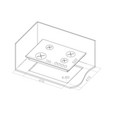 HAFELE VORTEX 480 80CM Black, 4 Vortex Brass Burners with FFSD Built-In Hob 538.66.296