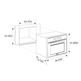 Built-in Air Fryer Oven 45L with Turbo Fan 10 Functions Touch Control (BO-654AFT45)