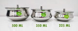 Mukti Jvl Small Size Spike Handi Plain Stainless Steel Cooking Sauce Pot Handi Vessel with Lid - 3 Pcs Set - ES_JVL_SH-1x3P