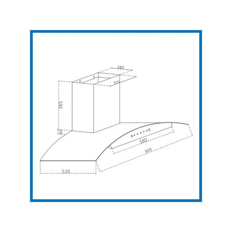 Glen CH 6059 BL MS AC 90cm