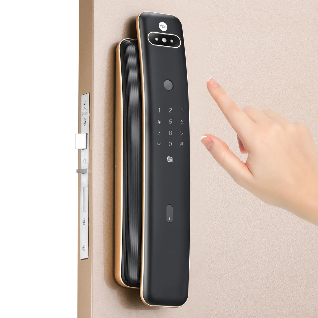Luna Pro+ Smart Lock with Face scan technology, Fingerprint, PIN, RFID and Manual Key (Bluetooth Module and Wifi Bridge Included)