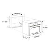 Built-in Air Fryer Oven 90L with Turbo Fan 12 Functions Touch Control (BO-655AFT90)