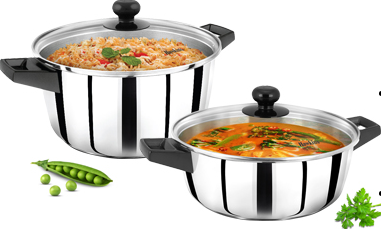 Hawkins Cook n Serve Casserole 3 Litre with Glass lid (SSCB30G)