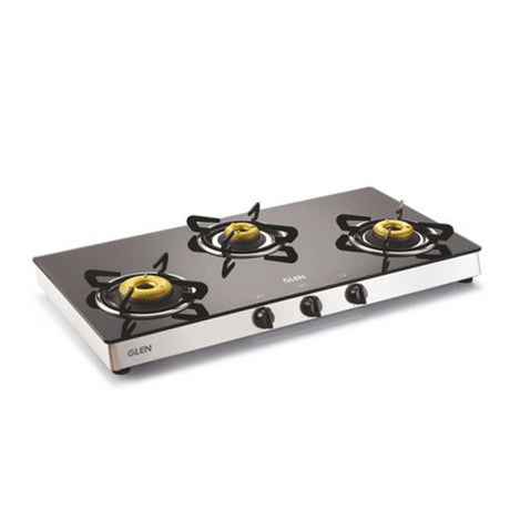 GLEN 3 BURNER GLASS COOKTOP 1038 GT FORGED BB (AUTO IGNITION)
