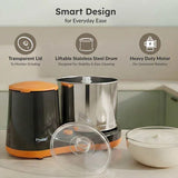 PWG 07 Wet Grinder 2 Litre with Stainless Steel Drum, Coconut Scraper & Atta Kneader | 200W