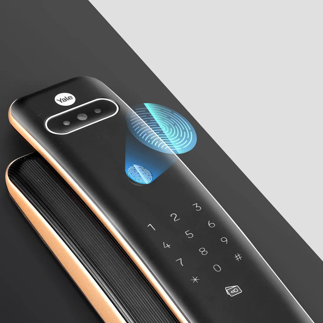 Luna Pro+ Smart Lock with Face scan technology, Fingerprint, PIN, RFID and Manual Key (Bluetooth Module and Wifi Bridge Included)