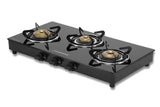 SUNSHINE PULSAR THREE BURNER TOUGHENED GLASS GAS STOVE