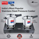 Prestige Popular Svachh Stainless Steel Pressure Cooker Combi Pack 20465