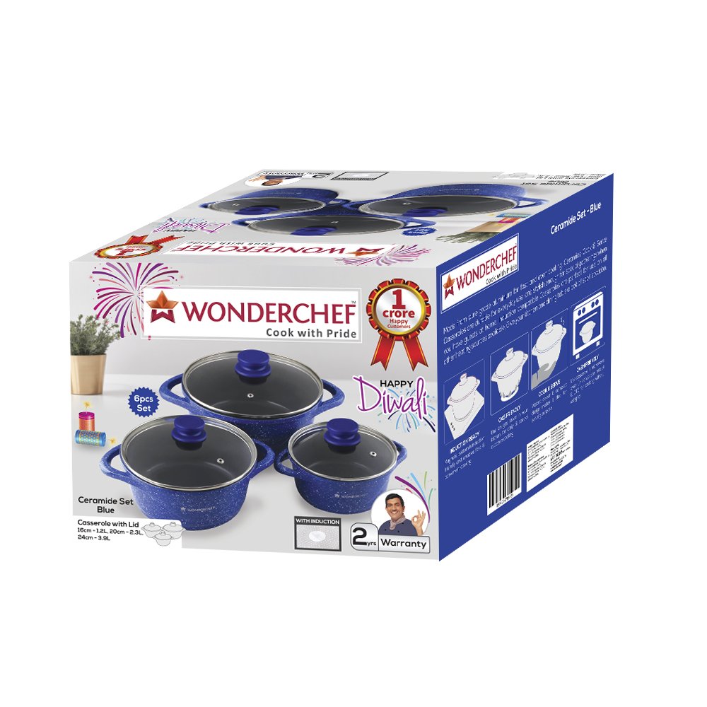 Wonderchef Ceramide Set-Blue