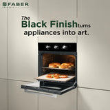 FBIO 80L 5F BK Built-In Electric Oven with 5 Cooking Functions & Black Glass Finish