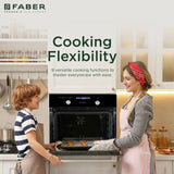 FBIO 75L 9F BK Built-In Oven with 9 Cooking Functions & 3D Hot Air Circulation