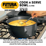 Hawkins Futura Hard Anodised Cook-n-Serve Bowls 2 L : ACB 20