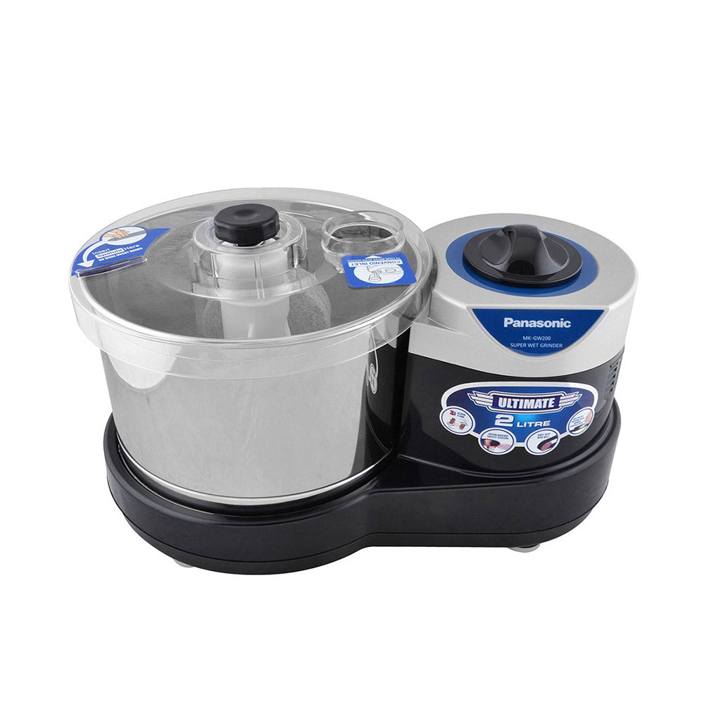 Buy PANASONIC ULTIMATE WET GRINDERS WITH AN EASY TOP SWITCH MK-GW200
 at the lowest price in India at Apnidukaan.com, Save UPTO 50% Off, All India Free Shipping, Click here to see all of our exclusive deals.
