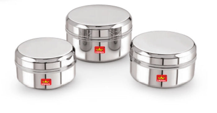 Mini Canister – Pure Salem Steel Snack Storage, Heavy Gauge, Sizes C to 4