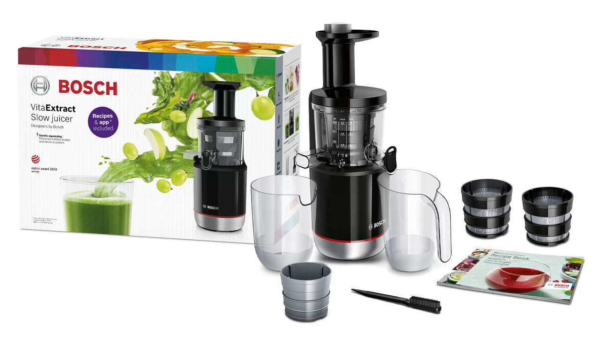 VitaExtract 150W Slow Juicer MESM731M – Black & Brushed Stainless Steel