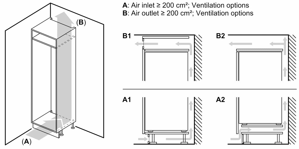 Series 6 KIN86AF31I Built-In Fridge Freezer Bottom Freezer 177.2 x 55.8 cm Flat Hinge