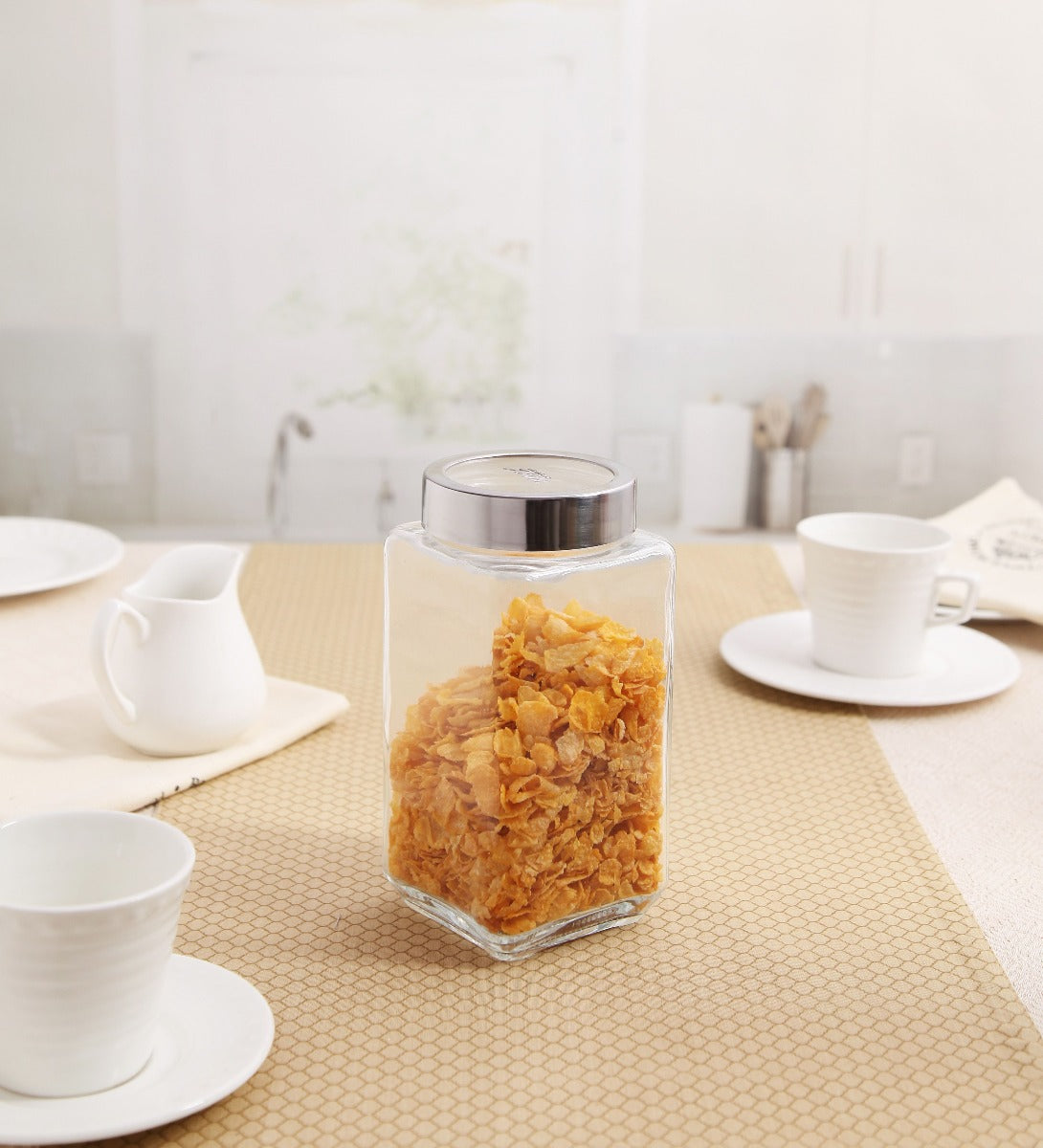 Roxx Container Trigo Square Jar 1 pc/set (1000ml)