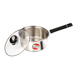 Tuffware Stainless Steel Saucepan with Glass Lid (1 LTR)