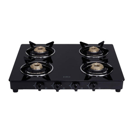 Elica Vetro Glass Top 4 Burner Gas Stove (594 CT VETRO BLK)
