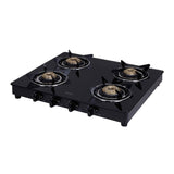 Elica Vetro Glass Top 4 Burner Gas Stove (594 CT VETRO BLK)
