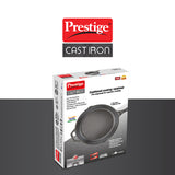 Prestige Cast Iron Scratch Resistant Gas and Induction Compatible Fry Pan, 25cm (Black) 30559