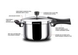 STAHL XPRESS TRIPLY STAINLESS STEEL PRESSURE COOKER (5L) OUTER LID