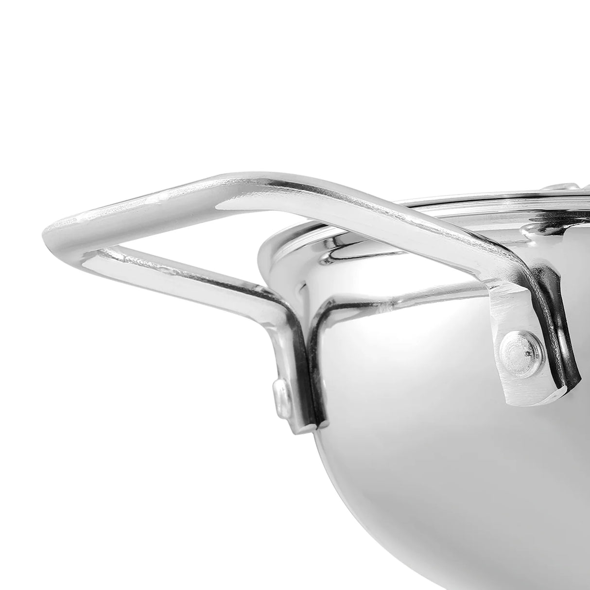 Triply Stainless Steel Extra Deep Kadai With Lid - 3.3 L