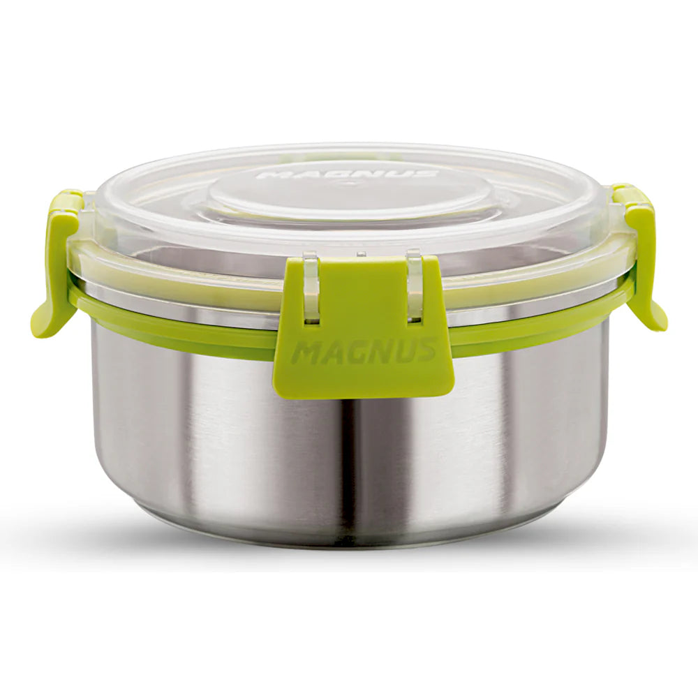 KLIP LOCK Stainless Steel Airtight Leakproof Storage Container – 300ML – Ideal Lunch Box for Office Men, Women & Kids, Durable Klip Lock Design