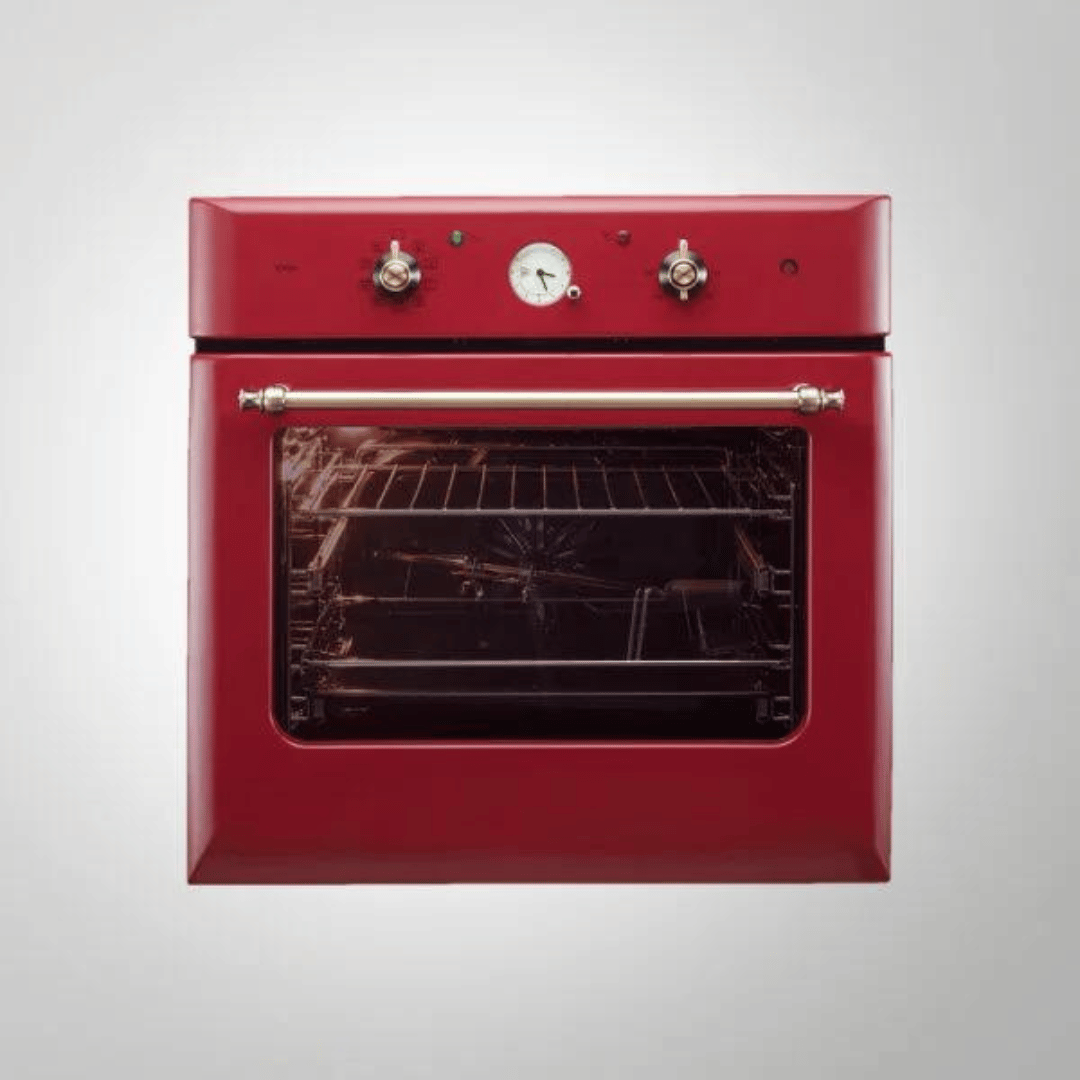 KAFF CLOV 6 RD Built in Ovens with True Convection (Red Retro Finish)