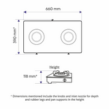 Glen CT 1021 GT FB HF 2 Burner