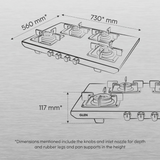 Glen CT 1054 73 ULTRA TUFF SS 4 Burner